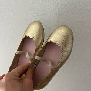 Carter's Shimmering Gold Scalloped Dress Shoes